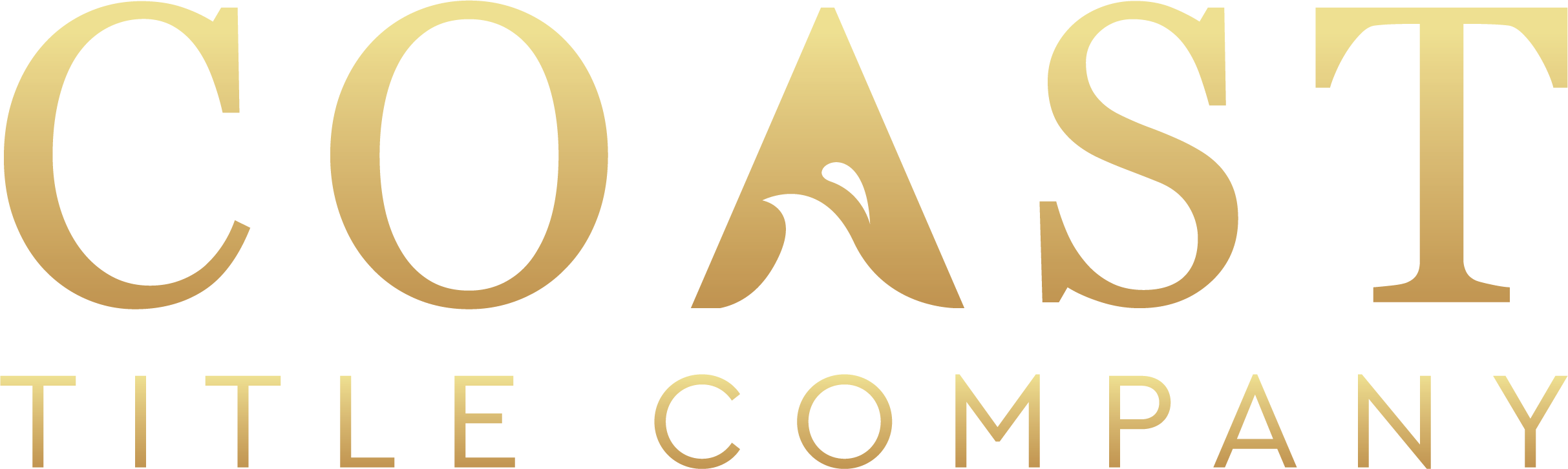 Coast Title Company Logo - Gold Lettering